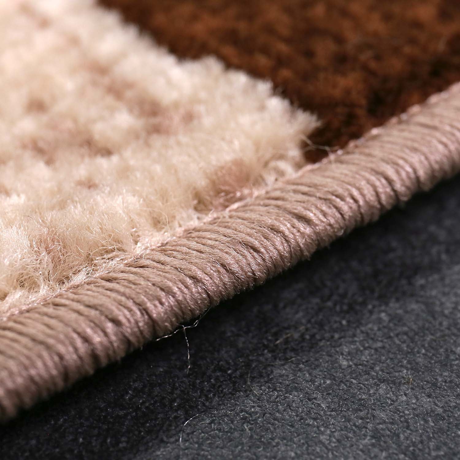 Milano9119 Brown Modern Designer Living Room Rug Geometric Pattern Mottled-zoom-4