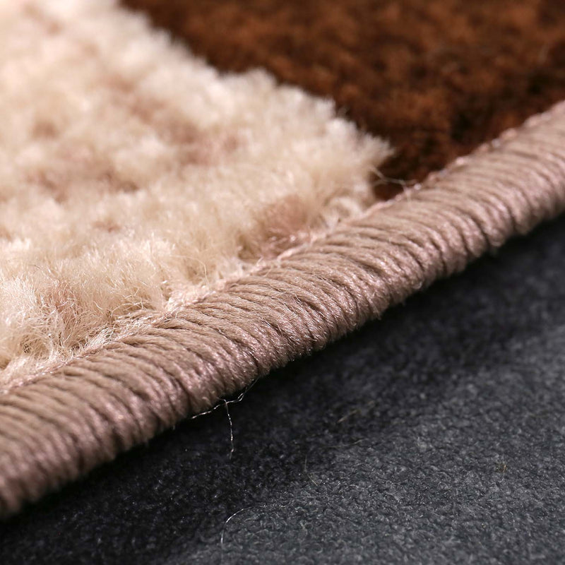Milano9119 Brown Modern Designer Living Room Rug Geometric Pattern Mottled-zoom-