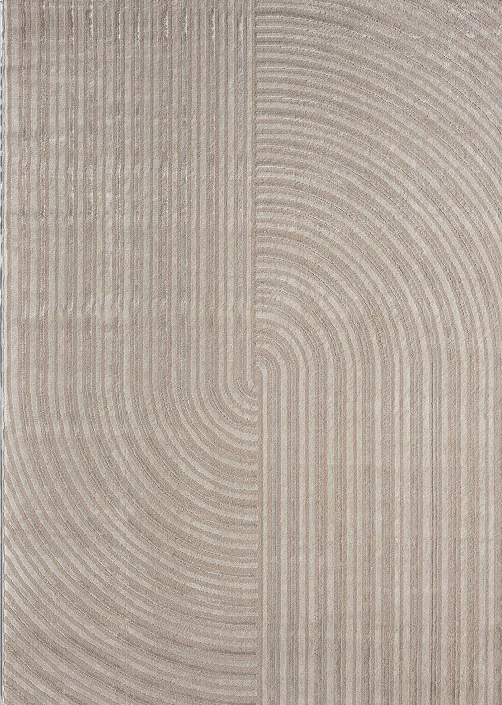 Modern short-pile rug, boho style, for living room or bedroom, thin with 3D high-low effect, easy to care for-18