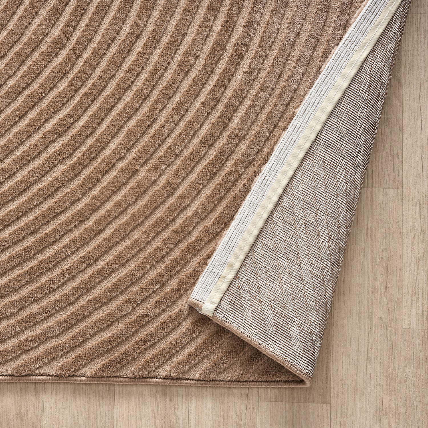 Modern short-pile rug, boho style, for living room or bedroom, thin with 3D high-low effect, easy to care for-28