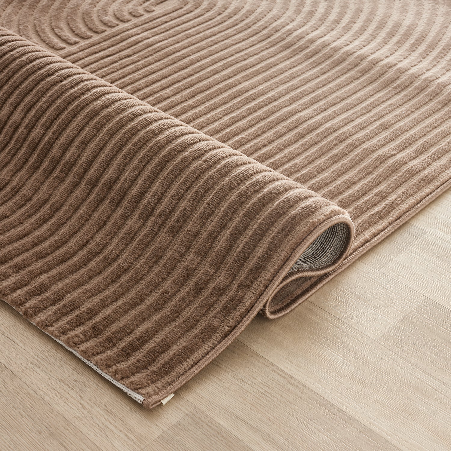 Modern short-pile rug, boho style, for living room or bedroom, thin with 3D high-low effect, easy to care for-zoom-30