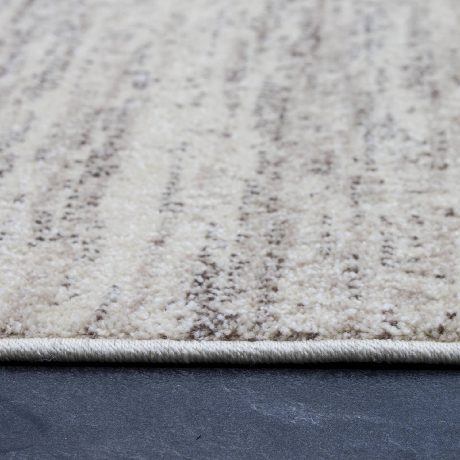 Modern beige-brown short-pile rug for living room, mottled solid color, suitable for underfloor heating-3