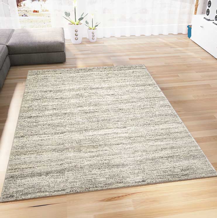 Modern beige-brown short-pile rug for living room, mottled solid color, suitable for underfloor heating-1