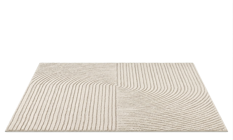 Modern short-pile rug for living room, bedroom, boho look, rainbow, Scandinavian-zoom-