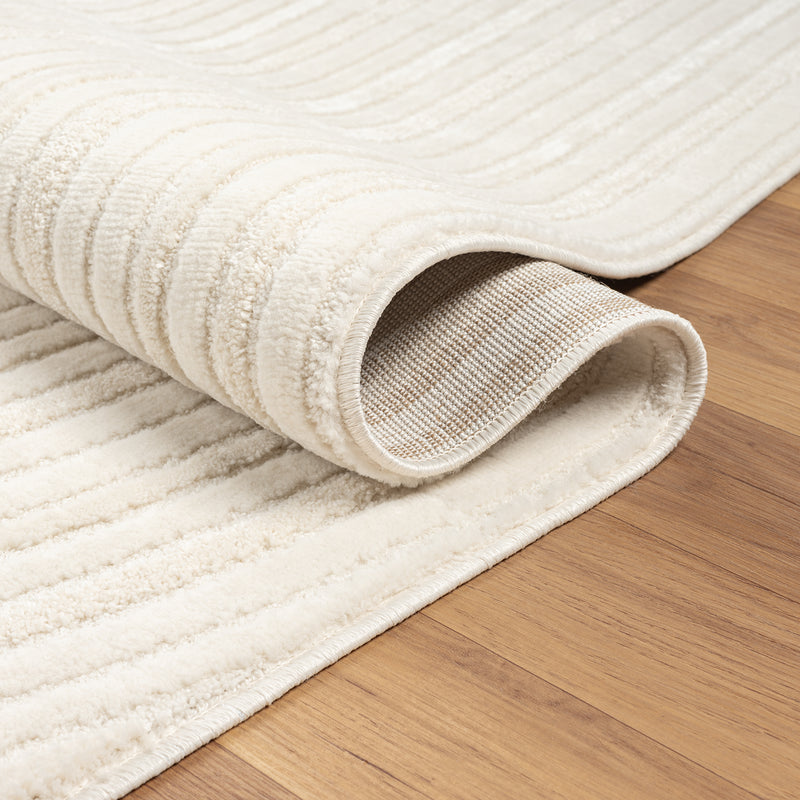 Modern short-pile rug for living room, bedroom, boho look, rainbow, Scandinavian-zoom-