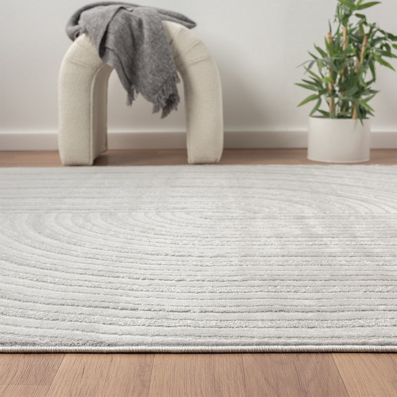 Modern short-pile rug for living room, bedroom, boho look, rainbow, Scandinavian-zoom-