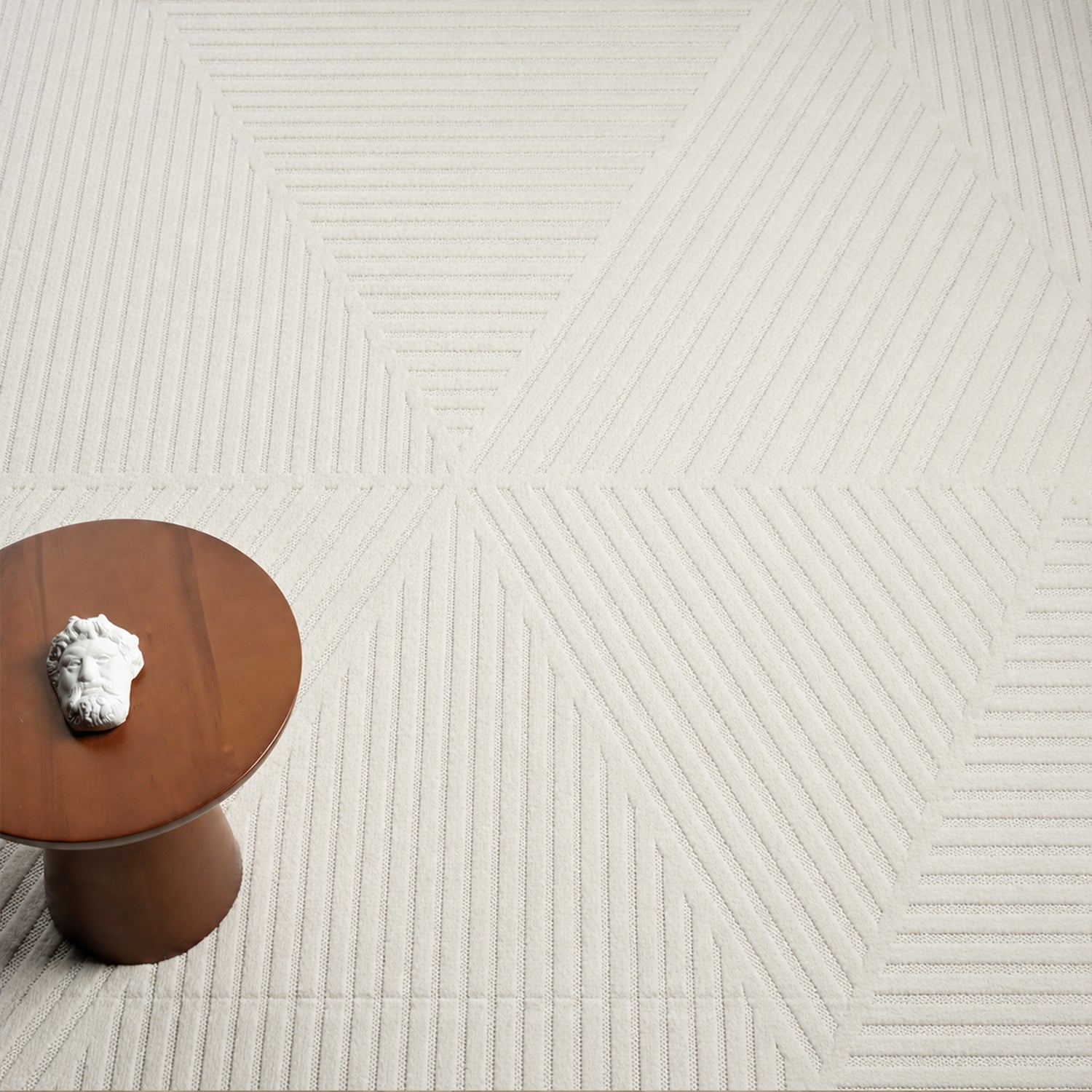 Modern short pile rug for living room, bedroom, Scandinavian style, suitable for indoor and outdoor use.-zoom-37