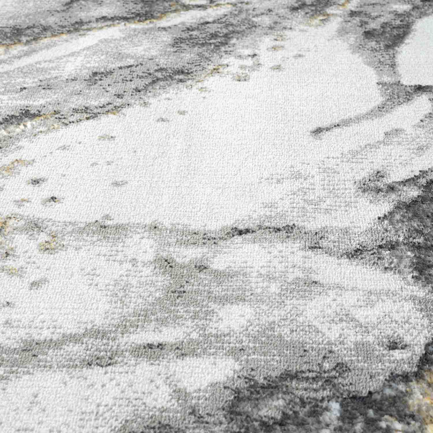 Modern rug with marble look in grey and gold tones for living room-zoom-3