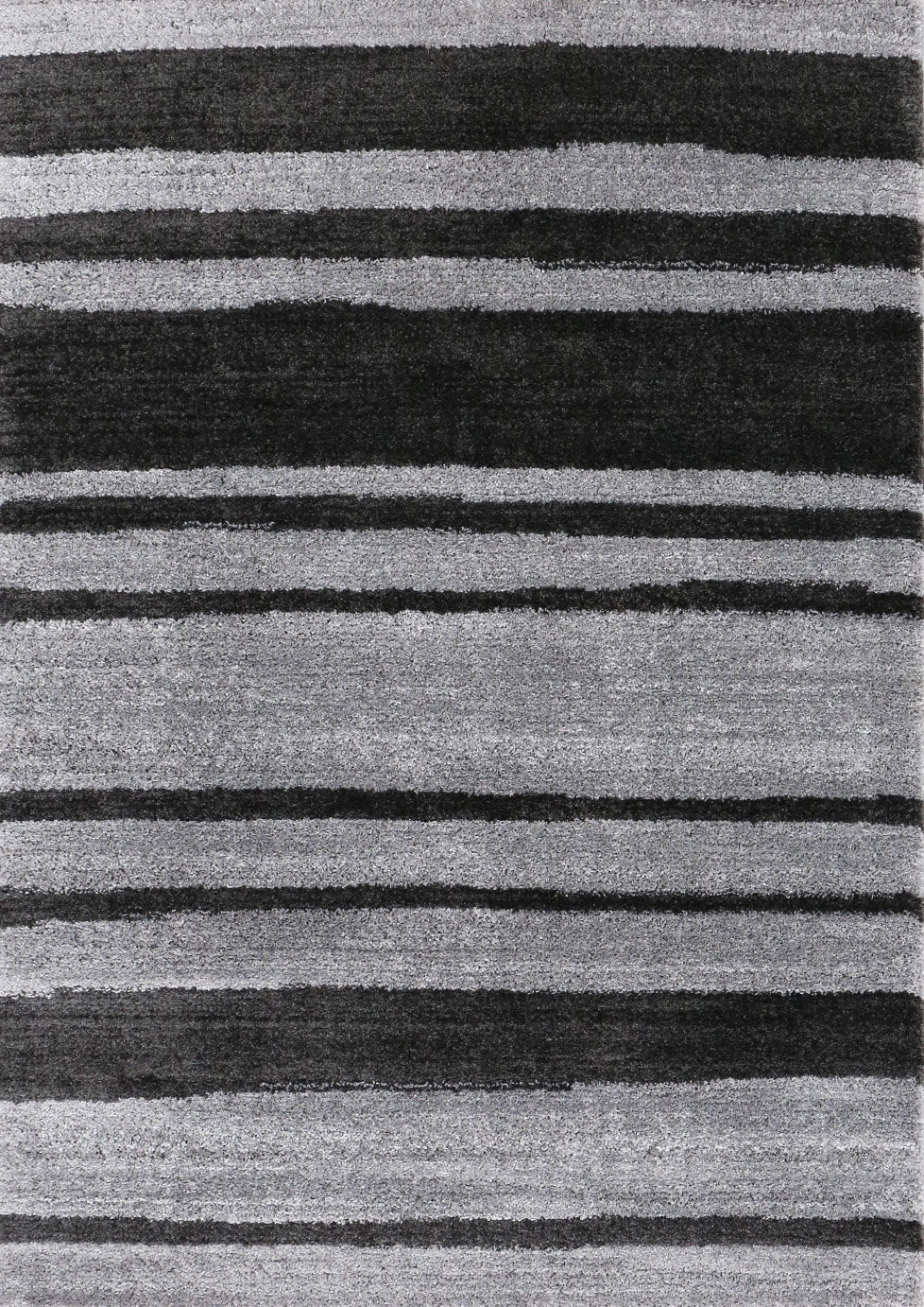 Modern living room rug, extra soft, special melange, anthracite/grey