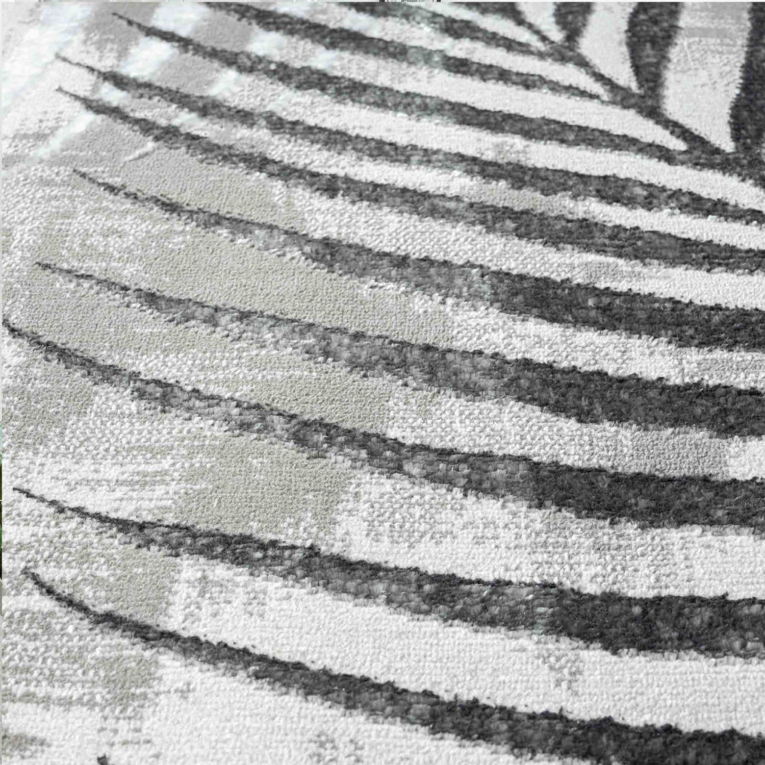 Carpet for living room/bedroom, short pile, palm tree pattern, modern, glittery flowers, lurex