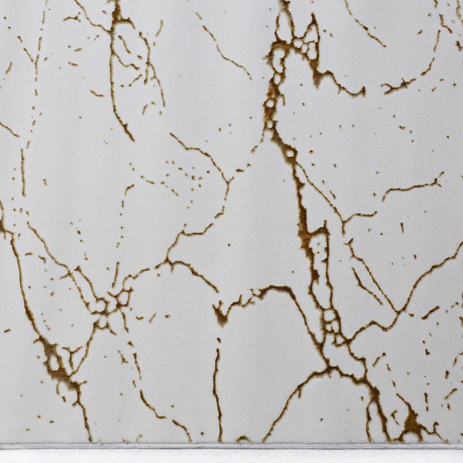 Teppich Modern Luxury Marmor-Optik in Creme Gold Wohnzimmer Schlafzimmer Kurzflor-zoom-3