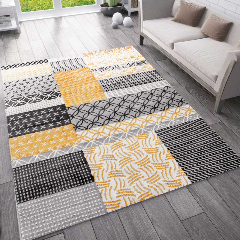 Modern patchwork rug for the living room & bedroom-zoom-
