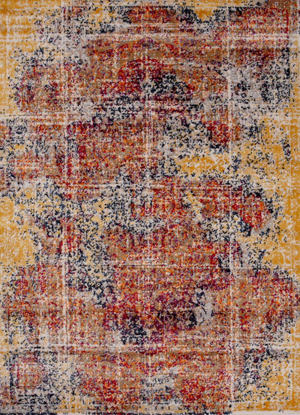 Modern vintage look rug, oriental melange, various colors
