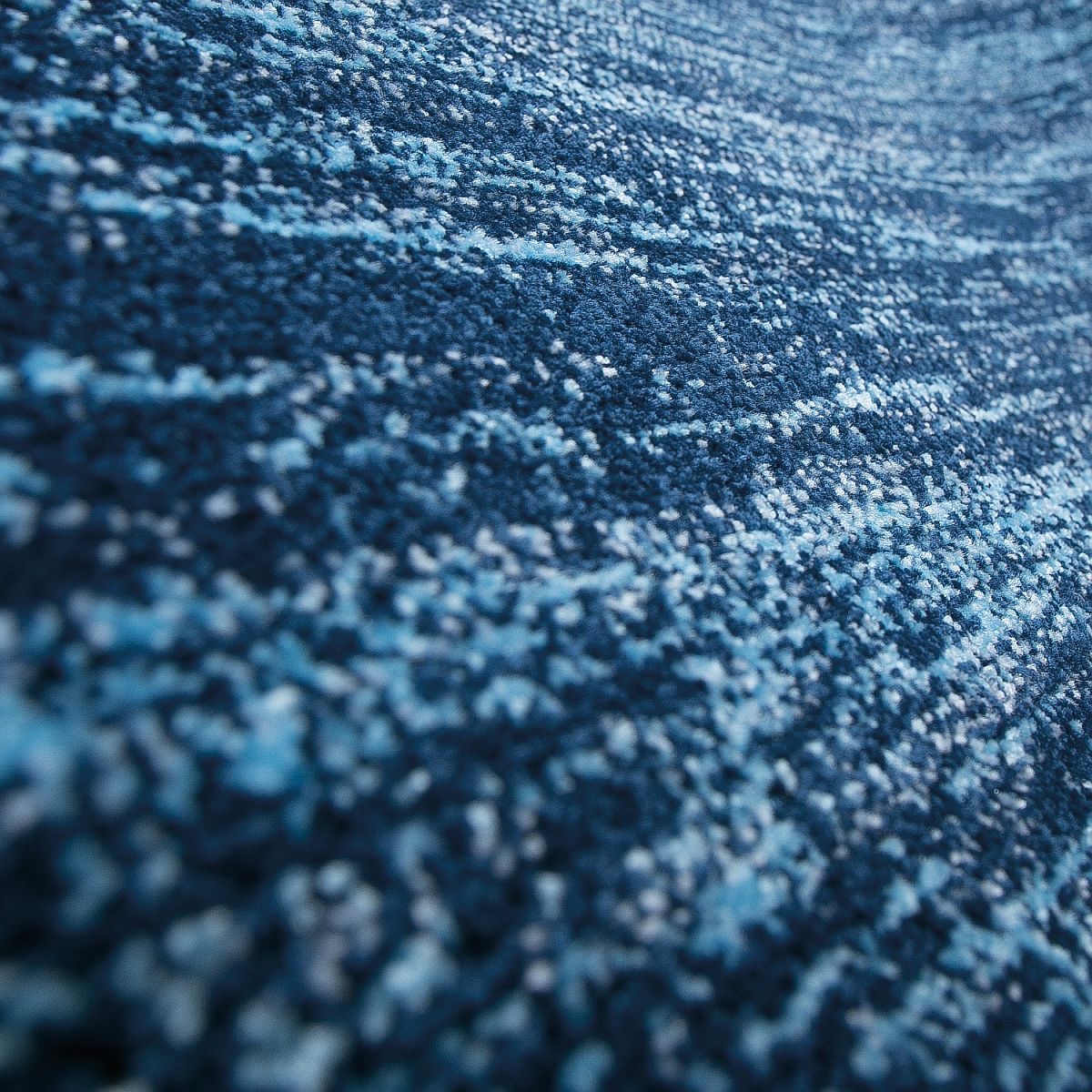 Modern solid color living room rug, woven carpet in dark blue, short pile, mottled, colorfast-3