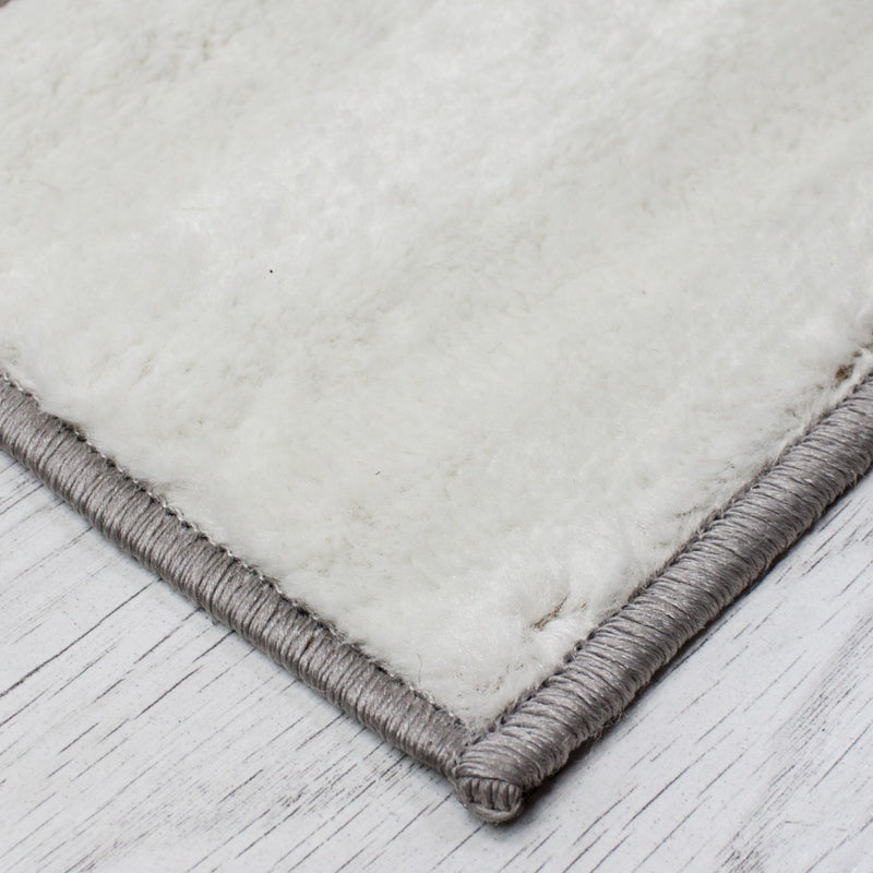 Short-pile rug, modern retro style with grey, black and white border, for living room, bedroom, children's room-zoom-