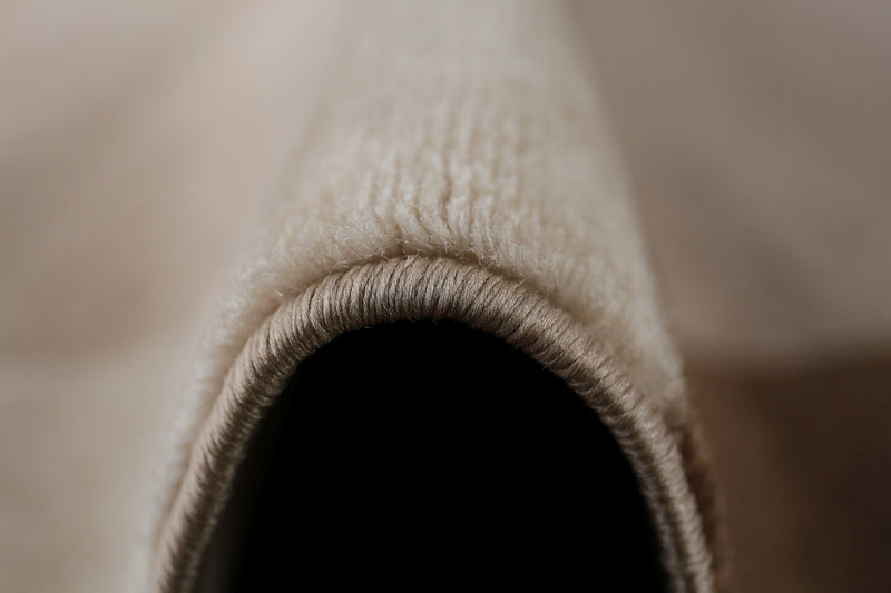 Short-pile rug, modern retro style with border, brown, beige, black, for living room, bedroom, children's room-zoom-