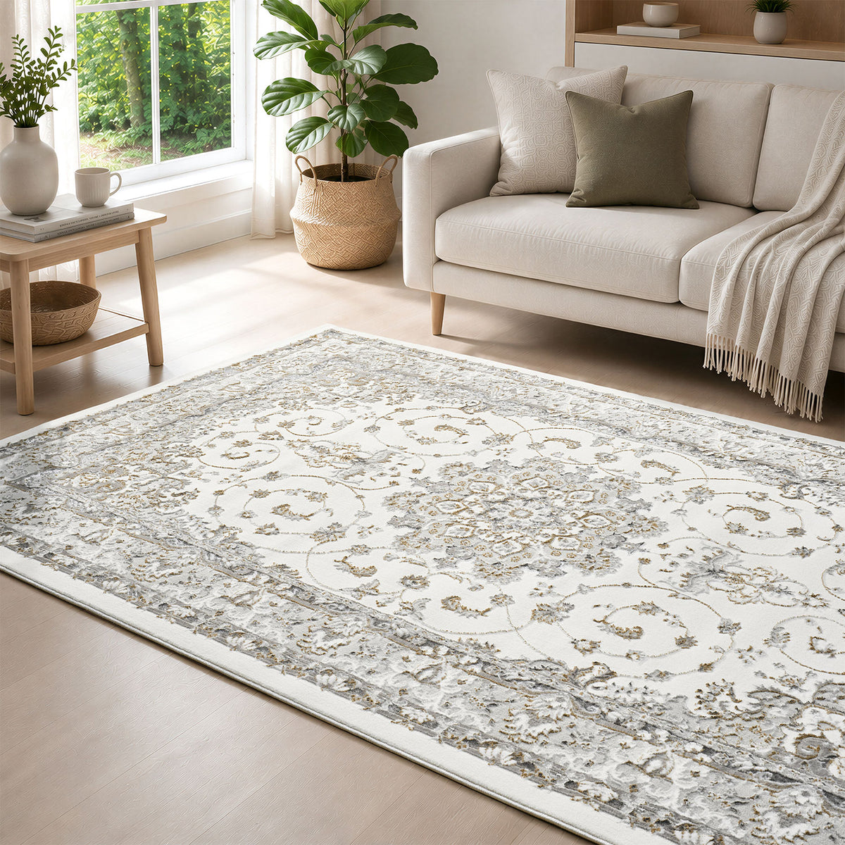 Orientteppich Kurzflor Moderner Teppich mit Ornament-Muster – Pflegeleicht & Robust