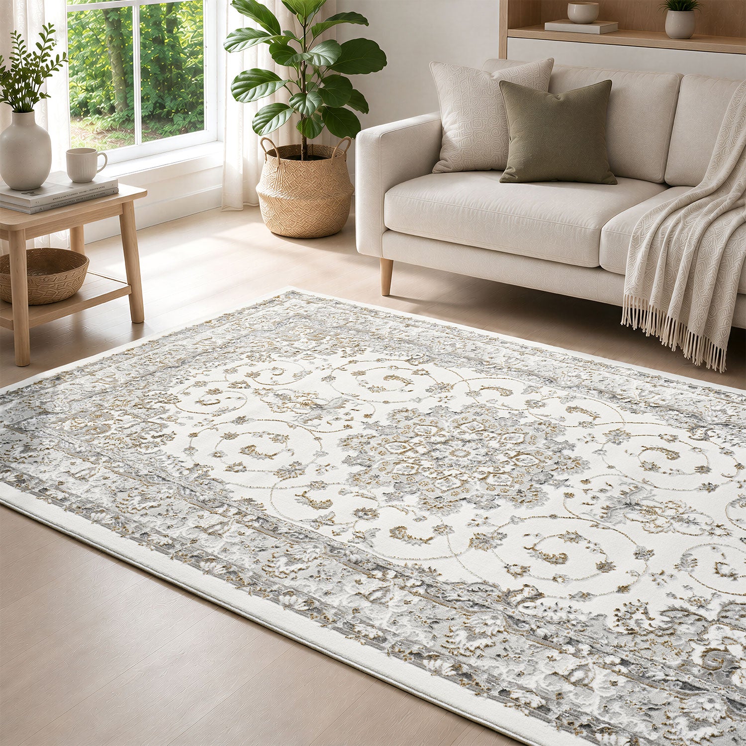 Orientteppich Kurzflor Moderner Teppich mit Ornament-Muster – Pflegeleicht & Robust-2