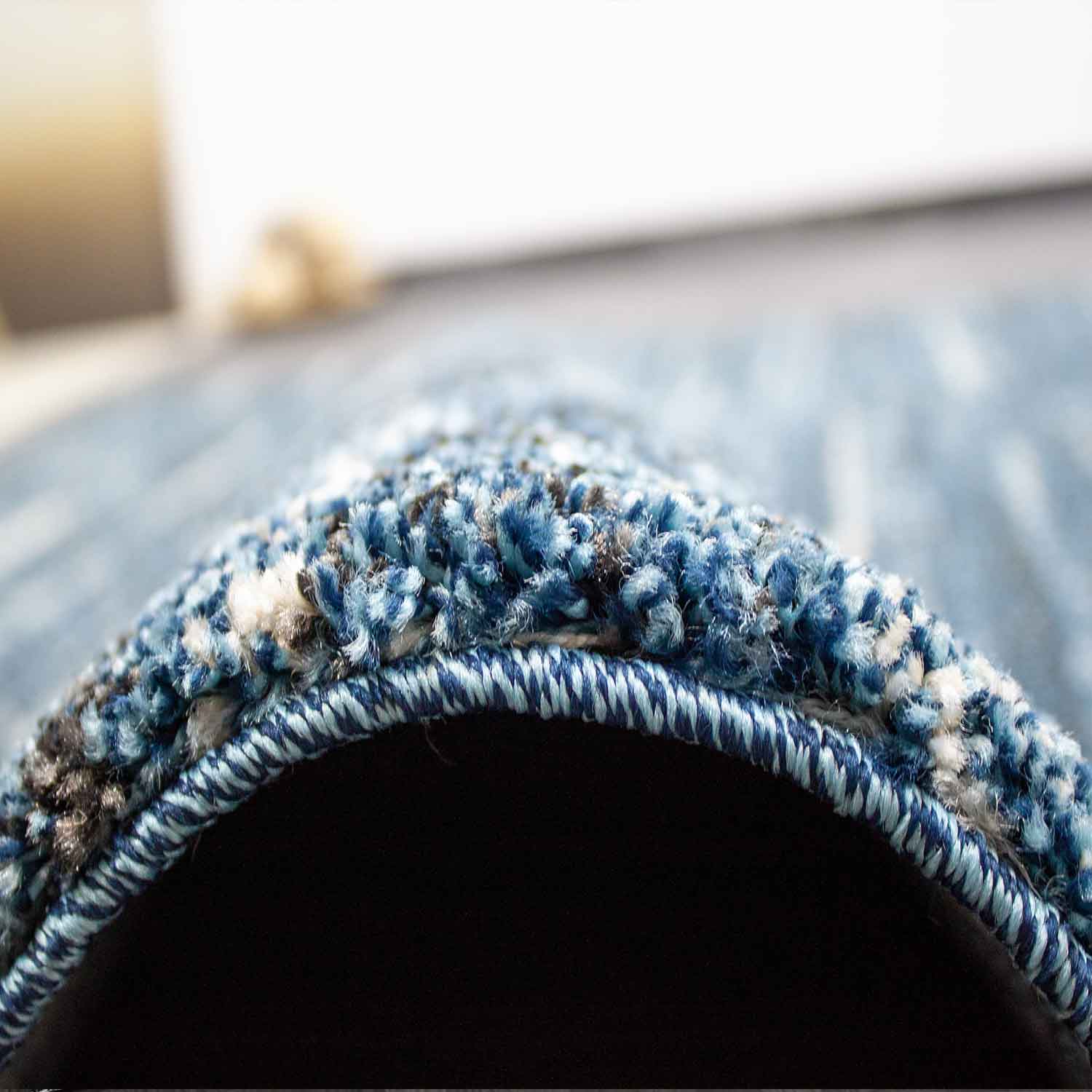 Short-pile modern rug, densely mottled blue and white, for living room, bedroom, children's room-4