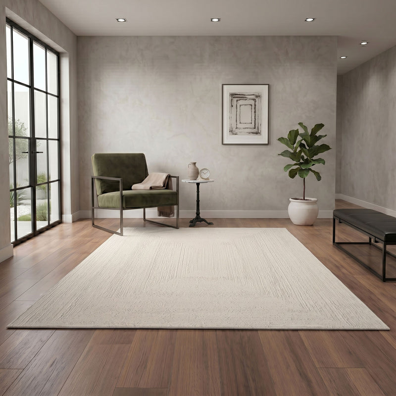 Premium Carpet for Living Room/Bedroom, Modern, High & Low Border – Short Pile Carpet with 3D Effect-zoom-