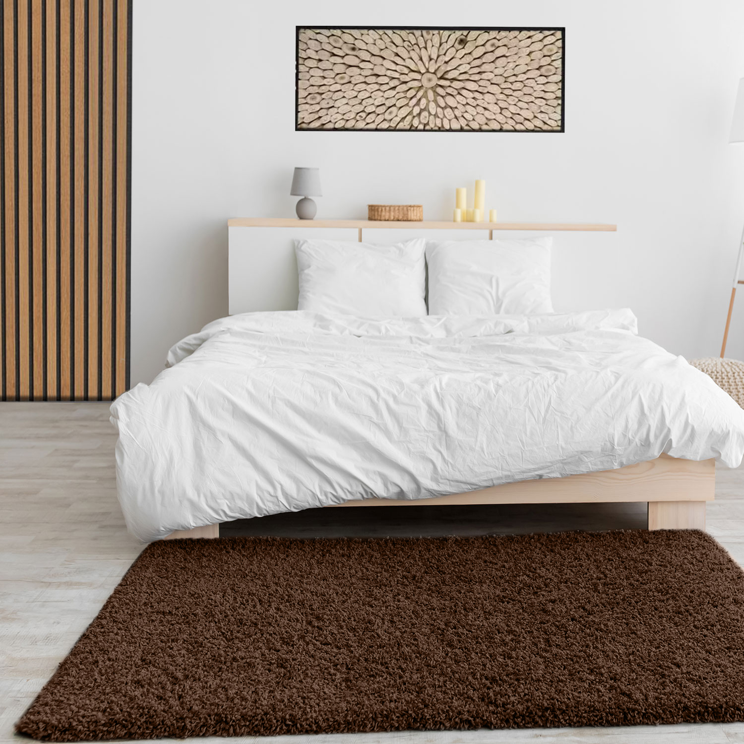 Prime Shaggy High Pile Long Pile Rug Solid Color Modern Brown-zoom-1