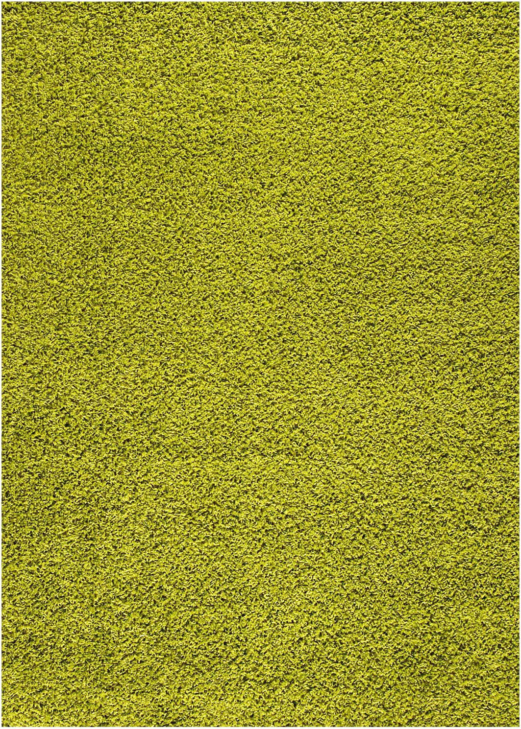 Prime Shaggy High Pile Long Pile Plain Modern Green Rug for Living Room, Bedroom, Kitchen