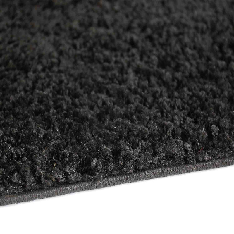 Prime Shaggy High Pile Long Pile Rug Solid Color Modern Black for Living Room, Bedroom-zoom-