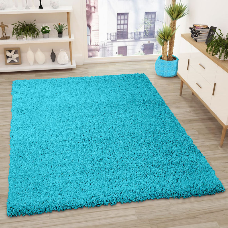 Prime Shaggy Hochflor Teppich in 13 Uni Farben + Runde Teppiche Wohnzimmer-zoom-