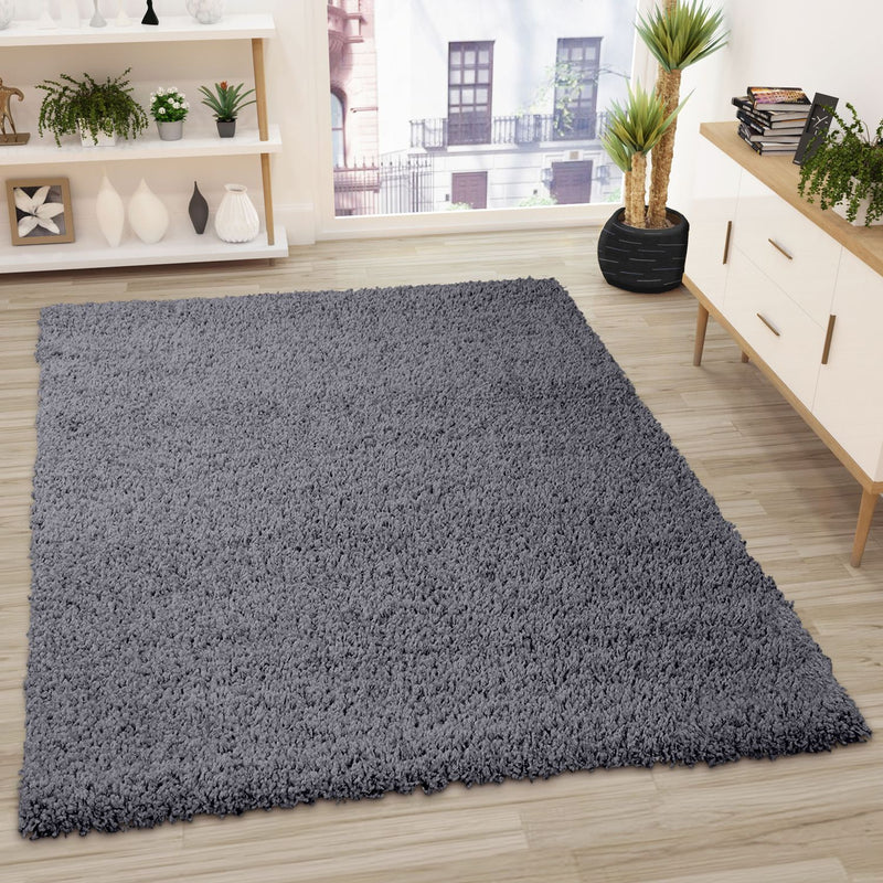 Prime Shaggy Hochflor Teppich in 13 Uni Farben + Runde Teppiche Wohnzimmer-zoom-