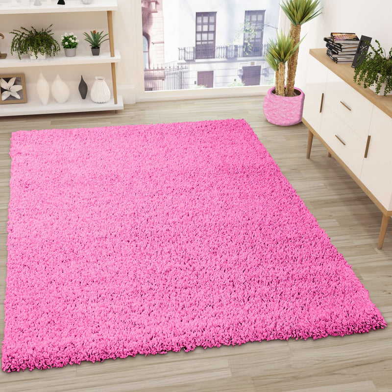 Prime Shaggy Hochflor Teppich in 13 Uni Farben + Runde Teppiche Wohnzimmer-zoom-