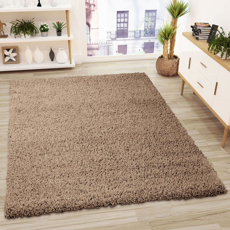 Prime Shaggy Hochflor Teppich in 13 Uni Farben + Runde Teppiche Wohnzimmer-zoom-