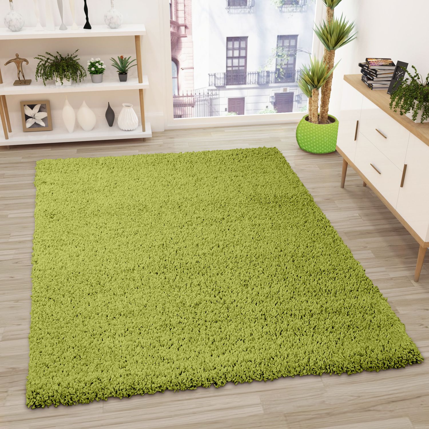 Prime Shaggy Hochflor Teppich in 13 Uni Farben + Runde Teppiche Wohnzimmer-zoom-17
