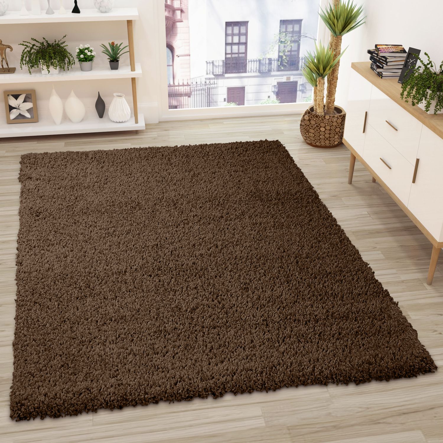 Prime Shaggy Hochflor Teppich in 13 Uni Farben + Runde Teppiche Wohnzimmer-zoom-27