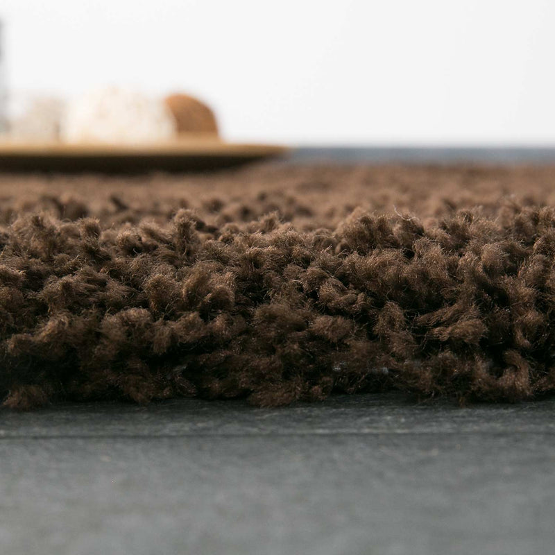Prime Shaggy High Pile Long Pile Rug Solid Color Modern Brown-zoom-
