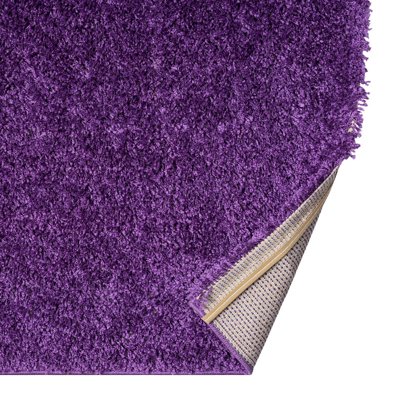 Prime Shaggy High Pile Long Pile Plain Modern Purple Rug for Living Room, Bedroom, Children's Room-zoom-