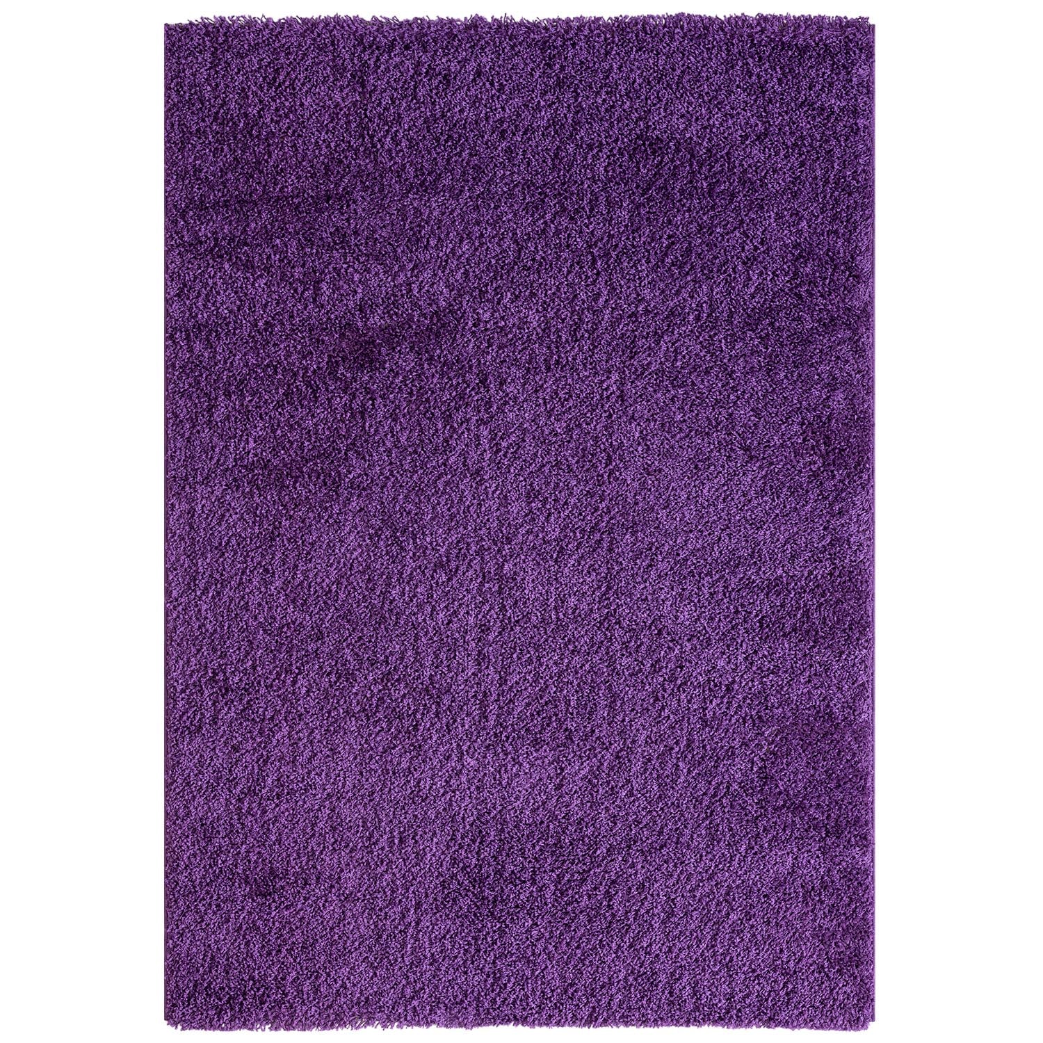 Prime Shaggy High Pile Long Pile Plain Modern Purple Rug for Living Room, Bedroom, Children's Room-zoom-7