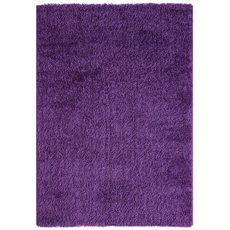 Prime Shaggy High Pile Long Pile Plain Modern Purple Rug for Living Room, Bedroom, Children's Room-zoom-