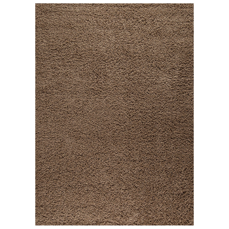 Prime Shaggy High Pile Long Pile Rug Solid Color Modern Nougat Light Brown-zoom-