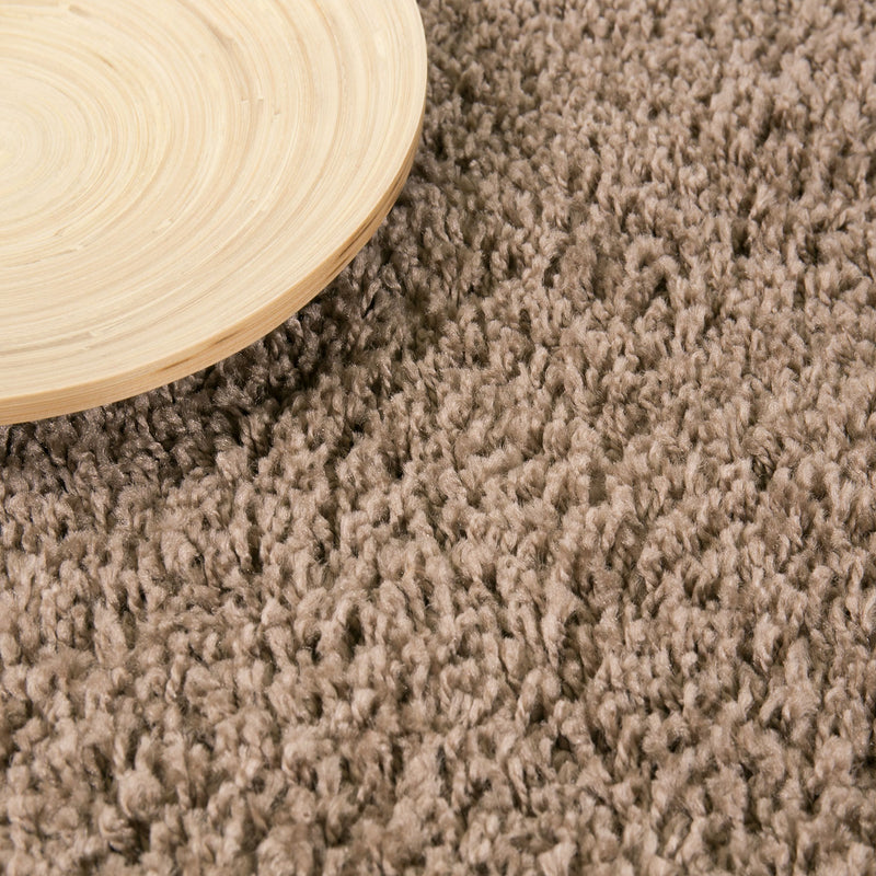 Prime Shaggy High Pile Long Pile Rug Solid Color Modern Nougat Light Brown-zoom-