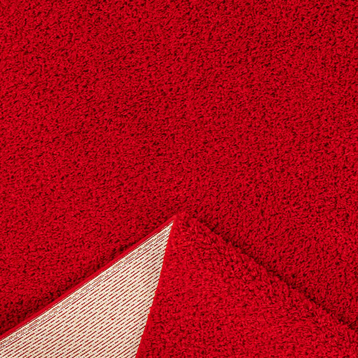 Prime Shaggy High Pile Long Pile Plain Modern Red Rug for Living Room, Bedroom, Kitchen-zoom-3