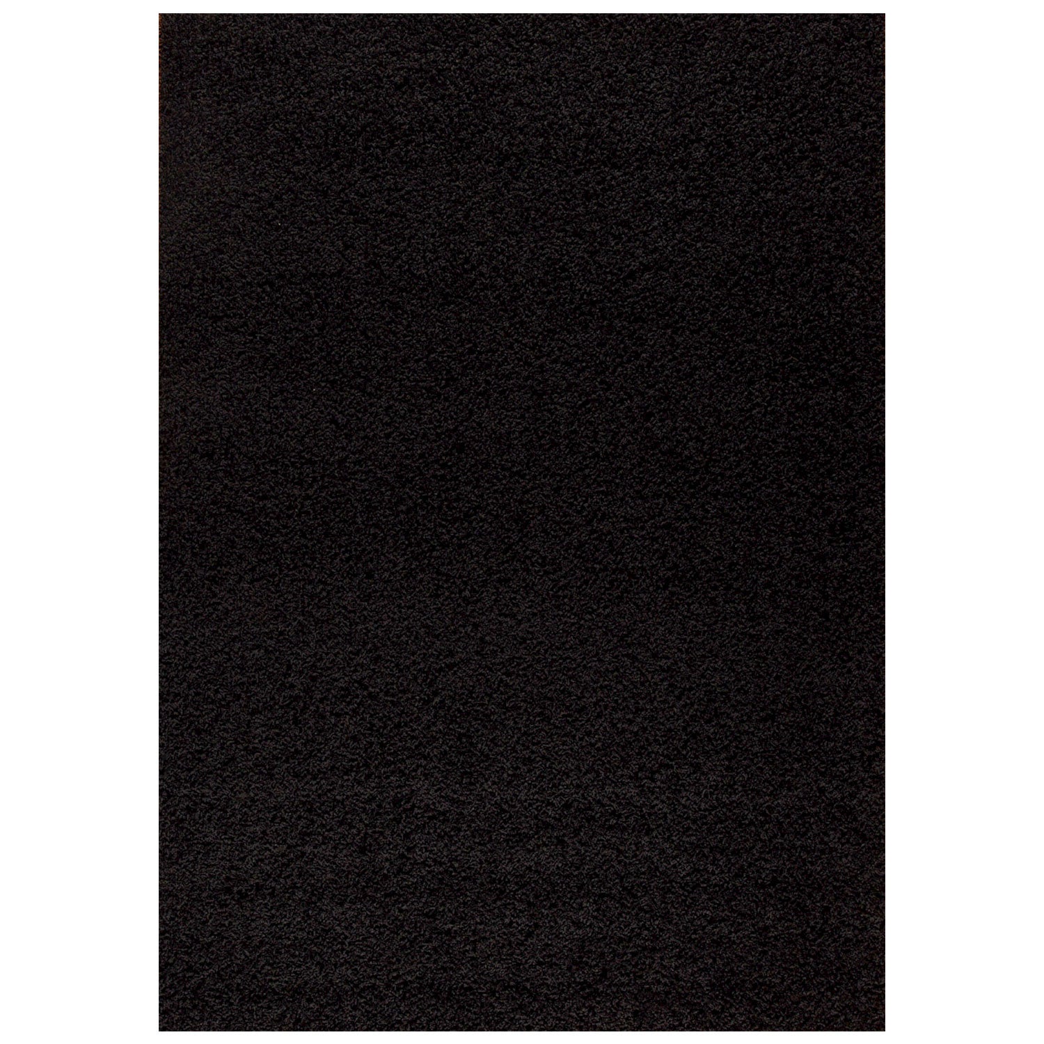 Prime Shaggy High Pile Long Pile Rug Solid Color Modern Black for Living Room, Bedroom