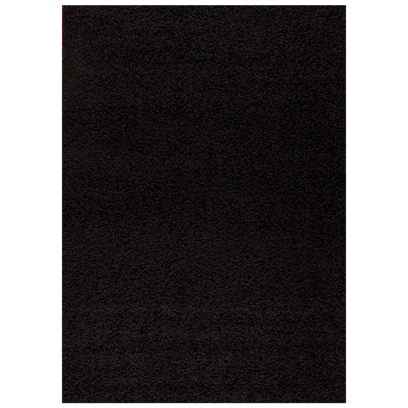 Prime Shaggy High Pile Long Pile Rug Solid Color Modern Black for Living Room, Bedroom-zoom-