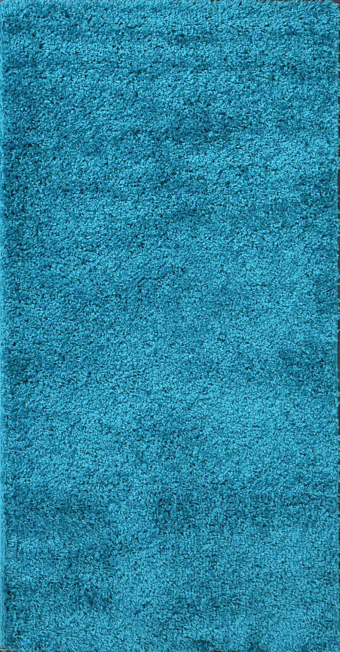 Prime Shaggy High Pile Long Pile Rug Solid Color Modern Turquoise-4