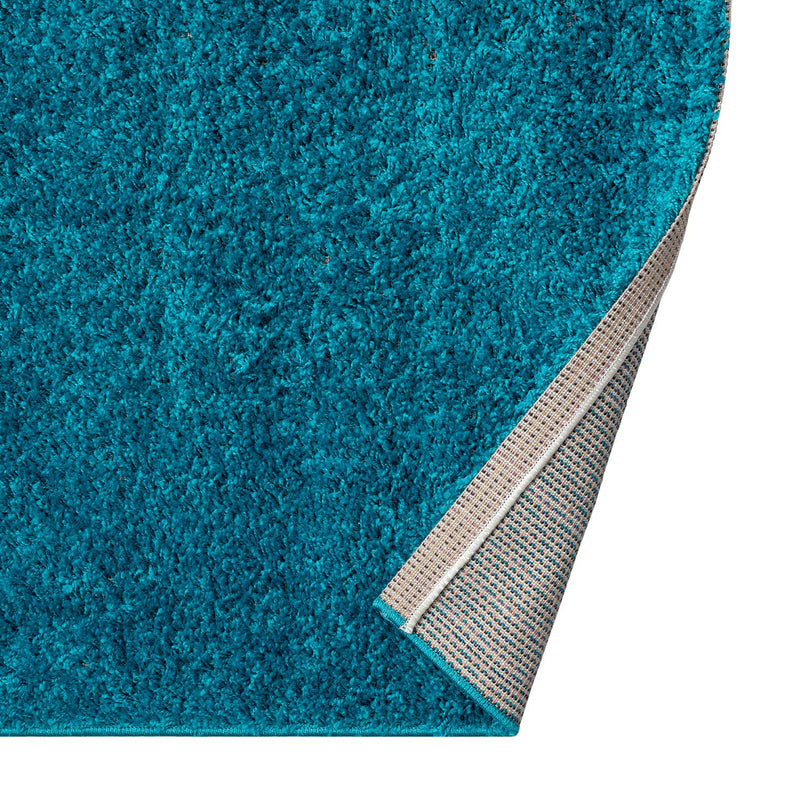 Prime Shaggy High Pile Long Pile Plain Modern Turquoise Rug for Living Room, Bedroom, Kitchen-zoom-