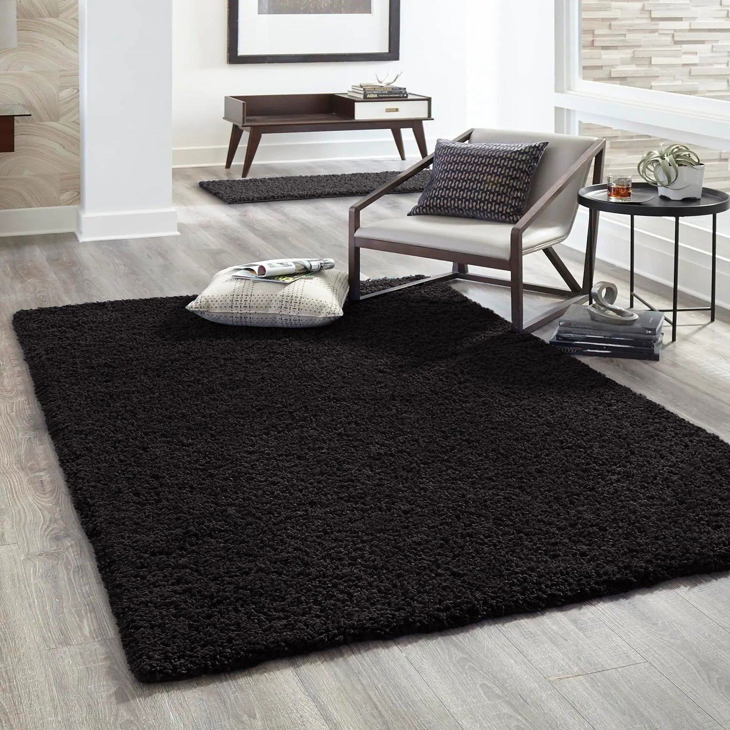 Prime Shaggy Hochflor Teppich in 13 Uni Farben + Runde Teppiche Wohnzimmer-zoom-39