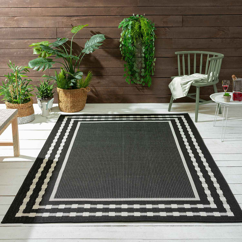 Durable indoor and outdoor flatweave carpet, 100% polypropylene-zoom-