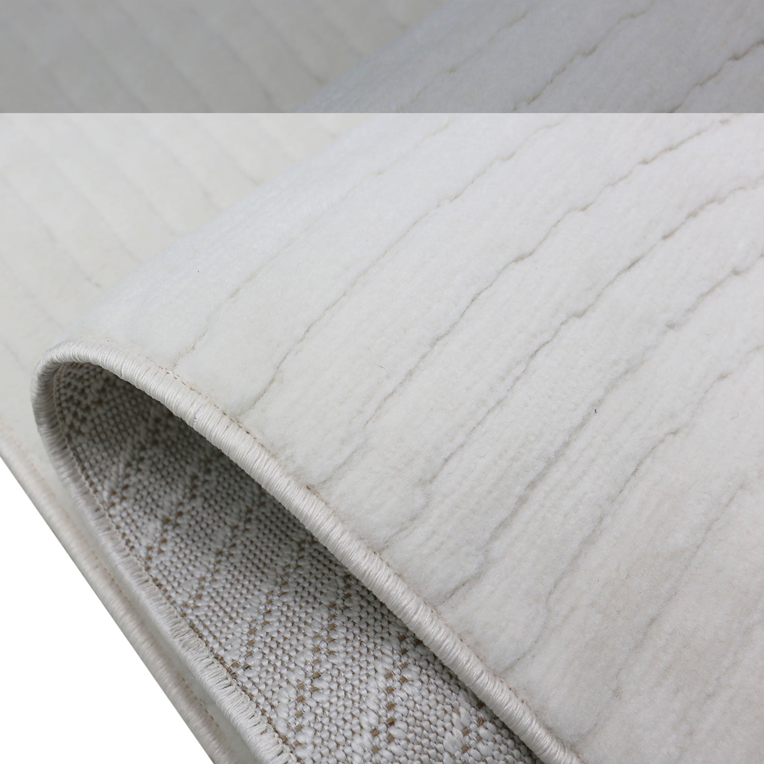 Robust flatweave rug with a natural look in cream, 3D high-low effect, soft-zoom-6