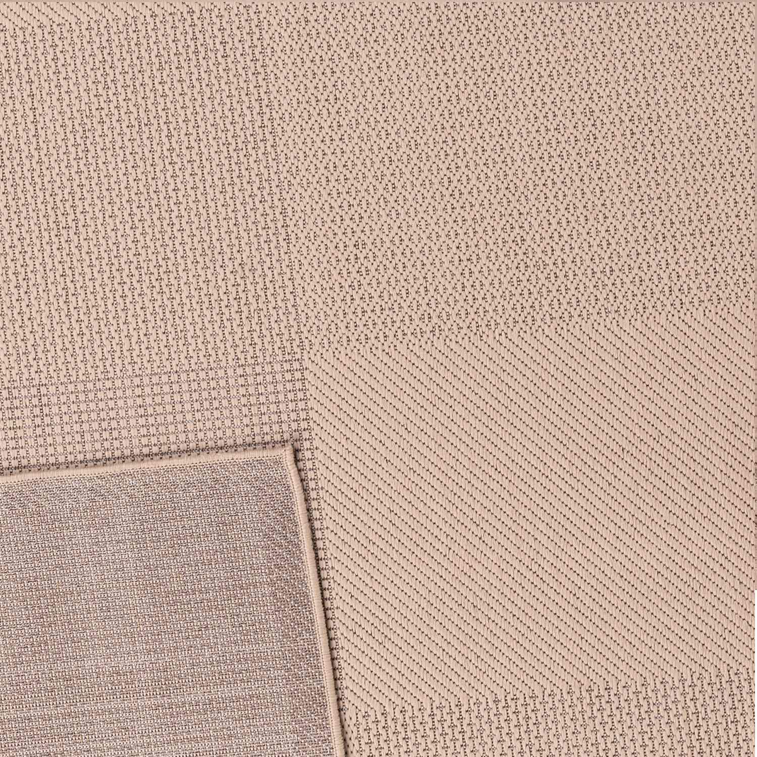 Durable indoor and outdoor flatweave patio rug, natural look in beige-zoom-3