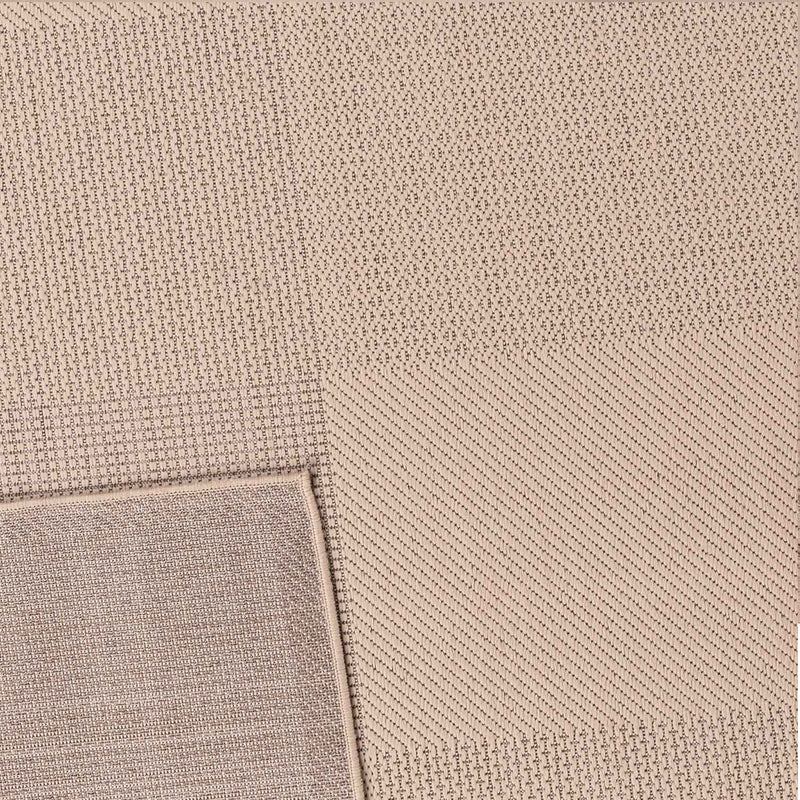 Durable indoor and outdoor flatweave patio rug, natural look in beige-zoom-