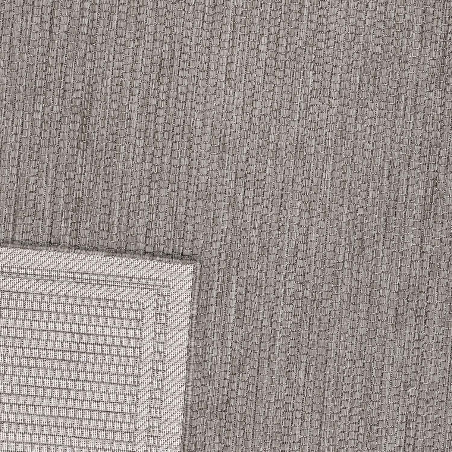 Indoor and outdoor flatweave rugs for patios, natural look in grey & beige-1